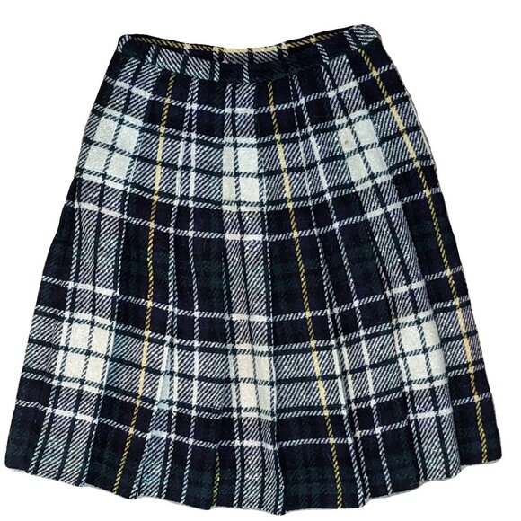Tami Sophisticates San Francisco Vintage Navy Tartan Plaid Preowned - Picture 1 of 5